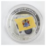 New Jersey and Pennsylvania State Bird Fine Silver Coins, 1 Troy Ounce Each