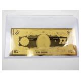 BRADFORD EXCHANGE - Presidential Tribute Note 50mg 24kt Gold George Washington