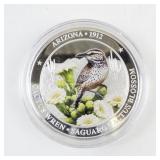 Arizona State Bird and Flower 1 Troy Oz .999 Fine Silver Round