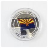 Arizona State Bird and Flower 1 Troy Oz .999 Fine Silver Round