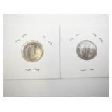 1923 and 1923-S Mercury Dimes in Protective Holders
