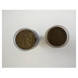 Two Rolls of Mixed US Coins from the 1910s to 1940s