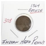 1864 Bronze Indian Head Penny