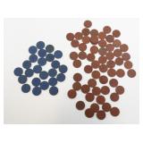 Collection of WWII Era OPA Tokens Red and Blue Set