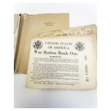 WWII Era War Ration Book Collection with Original Cover