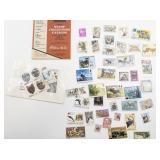 Vintage World Wildlife Postage Stamp Collection with 1980-81 Stamp Catalog