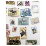 Vintage World Wildlife Postage Stamp Collection with 1980-81 Stamp Catalog