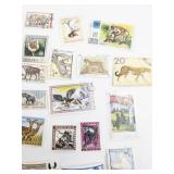 Vintage World Wildlife Postage Stamp Collection with 1980-81 Stamp Catalog