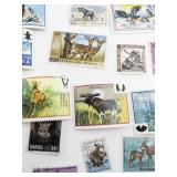 Vintage World Wildlife Postage Stamp Collection with 1980-81 Stamp Catalog