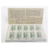 United States Defense Savings Bond Stamp Album with Stamps
