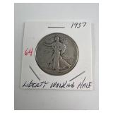 1937 Walking Liberty Half Dollar