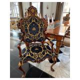 Asnaghi Dining Table with 10 Chairs, Ornate Italian Design