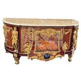 Early 20th Century French Louis XVI Style Mahogany Commode with Gilt Bronze Mounts