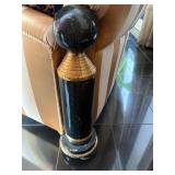 J. Coro Collection Upholstered Sofa with Versace Pattern Fabric and Ornate Wooden Accents