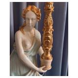 Pair of Italian Figural Floor Lamps with Gilded Accents