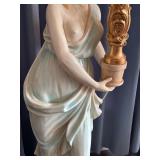 Pair of Italian Figural Floor Lamps with Gilded Accents