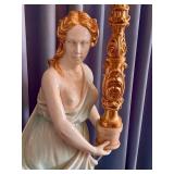 Pair of Italian Figural Floor Lamps with Gilded Accents