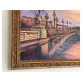 Mark King Original Oil on Canvas Le Pont Alexandre II