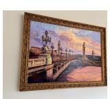 Mark King Original Oil on Canvas Le Pont Alexandre II