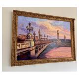 Mark King Original Oil on Canvas Le Pont Alexandre II