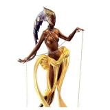 Erté Bronze and Gold Sculpture, "Pleasure of the Courtesan
