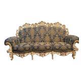 Asnaghi Baroque Style Sofa with Gold Accents