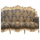 Asnaghi Baroque Style Sofa with Gold Accents