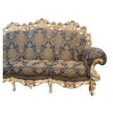 Asnaghi Baroque Style Sofa with Gold Accents