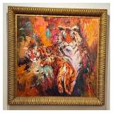 Mark King Original Framed Tiger Oil Painting