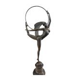 J.P. Morante Art Deco Bronze-Style Dancer Sculpture