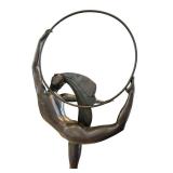 J.P. Morante Art Deco Bronze-Style Dancer Sculpture