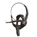 J.P. Morante Art Deco Bronze-Style Dancer Sculpture