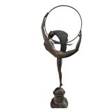 J.P. Morante Art Deco Bronze-Style Dancer Sculpture