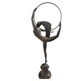 J.P. Morante Art Deco Bronze-Style Dancer Sculpture