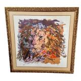 Mark King Artist Proof Framed Lion Print