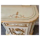 Asnaghi Hand Painted Ornate Vanity with Mirror