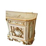 Asnaghi Hand Painted Ornate Vanity with Mirror