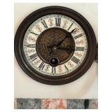 Vintage Marble Mantel Clock with Bronze Classical Lady Statue