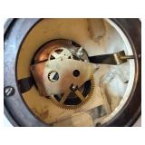 Vintage Marble Mantel Clock with Bronze Classical Lady Statue