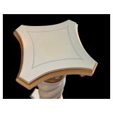 Asnaghi Ornate Pedestal Stand with Gold Accents, 36 Inch Tall