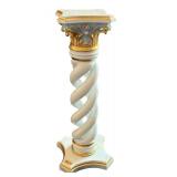Asnaghi Ornate Pedestal Stand with Gold Accents, 36 Inch Tall