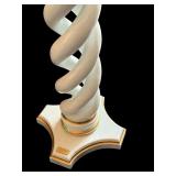 Asnaghi Ornate Pedestal Stand with Gold Accents, 36 Inch Tall