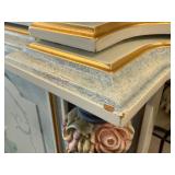 Hand Painted Italian Asnaghi Display Cabinet with Floral Motif