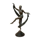 Fanny Rozet Art Deco Bronze Dancer Sculpture