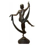 Fanny Rozet Art Deco Bronze Dancer Sculpture