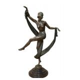 Fanny Rozet Art Deco Bronze Dancer Sculpture