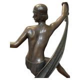 Fanny Rozet Art Deco Bronze Dancer Sculpture