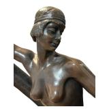 Fanny Rozet Art Deco Bronze Dancer Sculpture