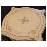 Asnaghi Hand Painted Ornate Coffee Table with Floral Design