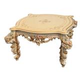 Asnaghi Hand Painted Ornate Coffee Table with Floral Design